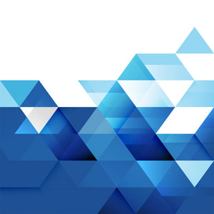 抽象的蓝色色调几何布局模板和现代重叠的白色空间的顶部位置照片