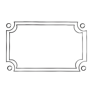 带曲线边框矢量的涂鸦框架图片