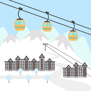 滑雪度假村图标
