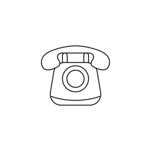 老式技术媒体设计旧电话线图标, 老式, 电话, 社交媒体照片