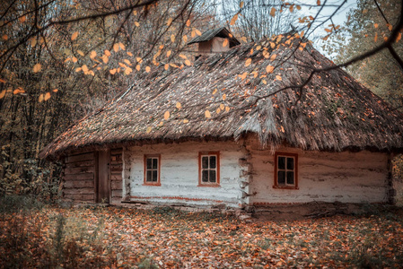 老小屋在秋天