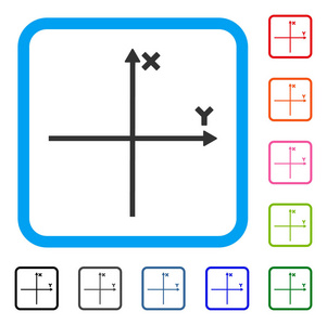 笛卡尔笛卡尔坐标轴框架图标照片