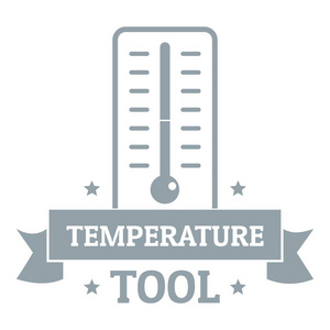温度工具徽标, 简单的灰色样式