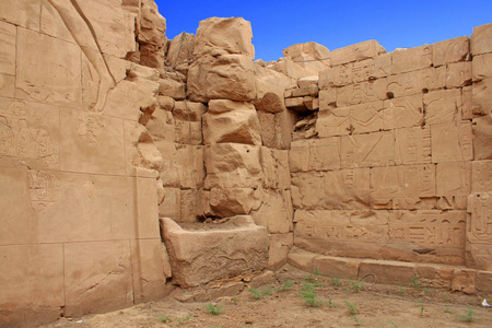 埃及卢克索的卡尔纳克古庙遗址
