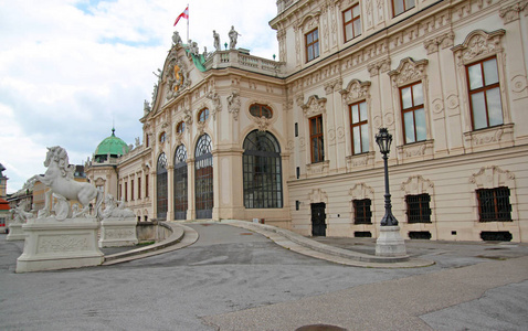 奥地利维也纳著名的施洛斯贝维迪尔