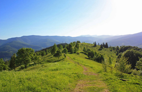 乌克兰 Yaremche 山 Makovitsa 山脉全景