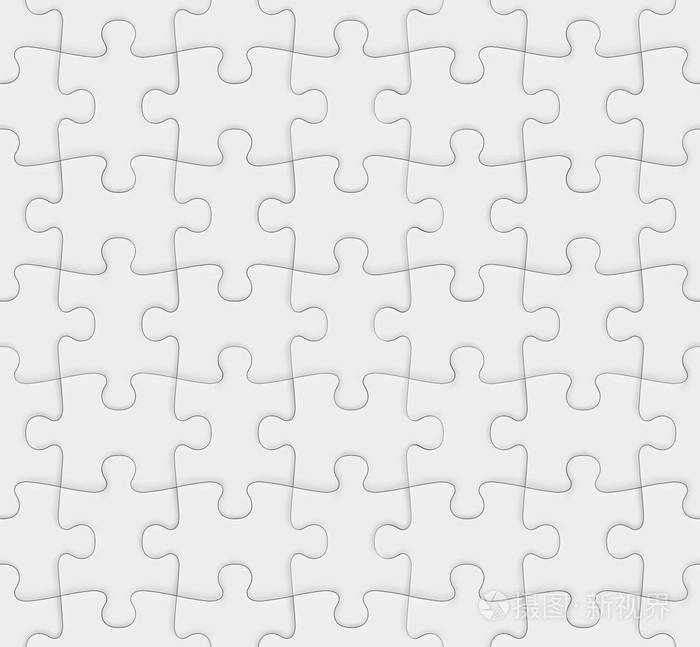 白色拼图空白无缝背景