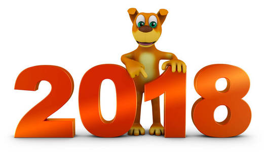 体积的数字狗结束体积数字 2018照片