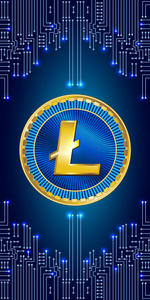 视觉符号的硬币 litecoin