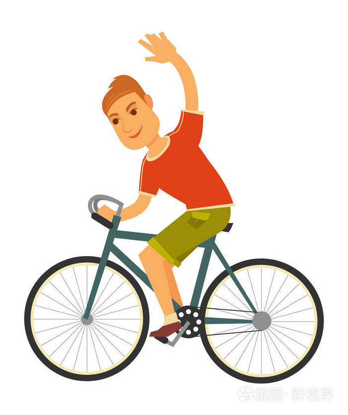 骑自行车的人一只手
