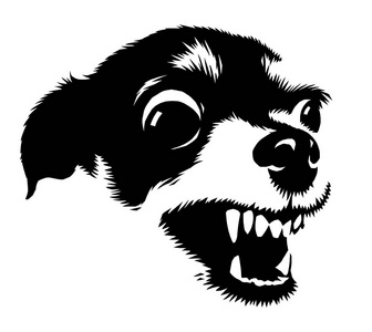 动物图片画画黑白直线画画狗插图照片