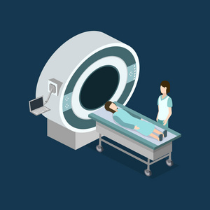 病人在 mri 扫描仪