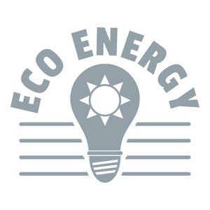 生态能源 logo，简单的灰色风格