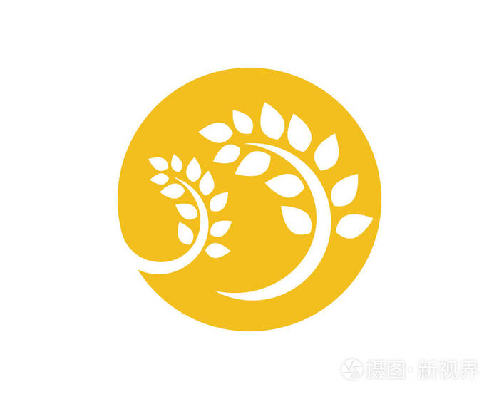 水稻食品餐标志和符号模板图标