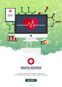 医学研究。医学海报医疗保健。媒介医学例证