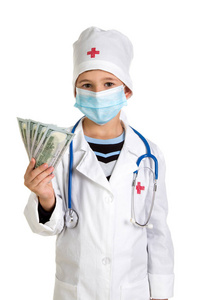 有钱的医生医生的薪水是美元图片