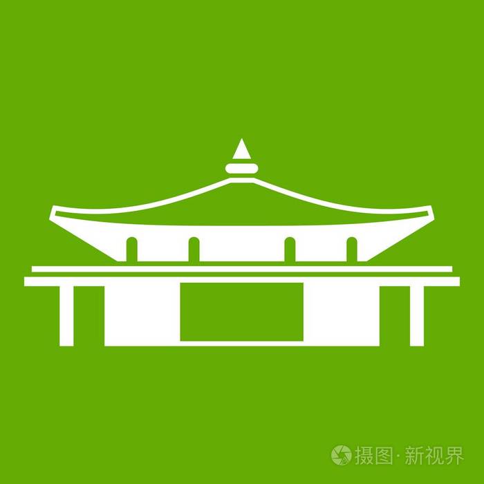 绿色的寺庙图标