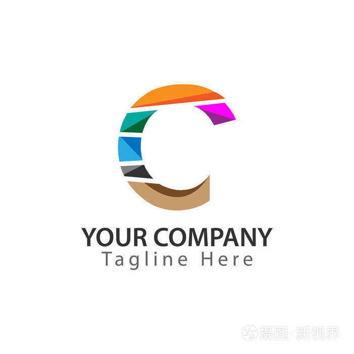 创意字母c标志设计丰富多彩的标志有一个开朗快乐积极的印象