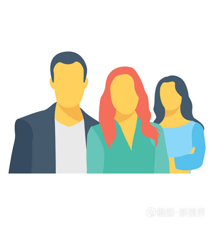 工作人员彩色矢量图标