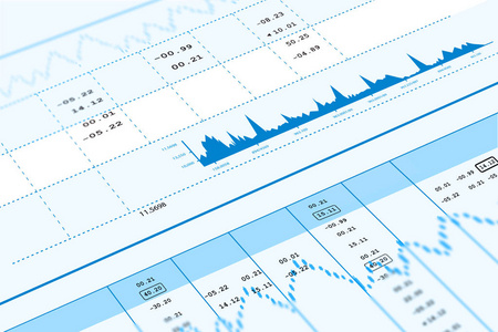 证券市场图分析的数字插图