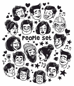 头人设置黑白色女孩玩的玩具飞机购物的女孩在一个包