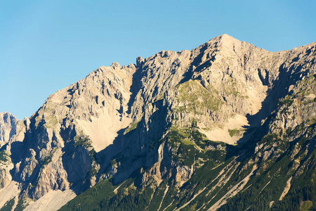 达赫斯坦山山在 Schladming, 北部石灰石阿尔卑斯, 奥地利