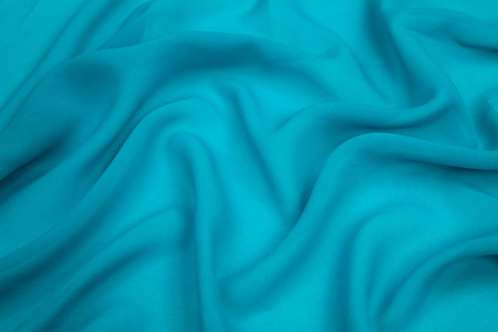 一个精致的仿真丝面料绿松石蓝色衬里