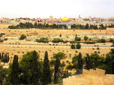以色列, 中东, 耶路撒冷城市, 全景
