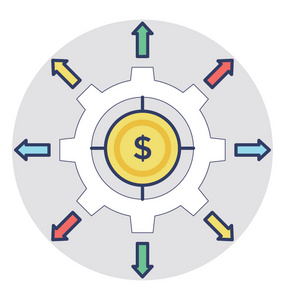 货币管理矢量图标图片