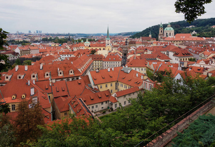 从布拉格老城的顶端看。捷克共和国