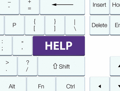 帮助紫色键盘按钮
