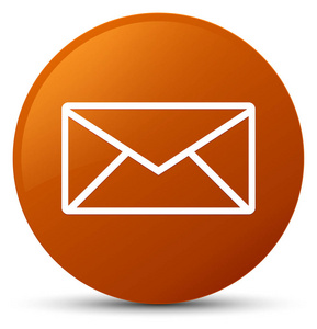 电子邮件图标棕色圆形按钮
