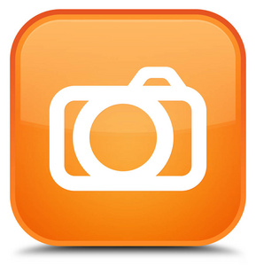 相机图标特殊橙色方形按钮