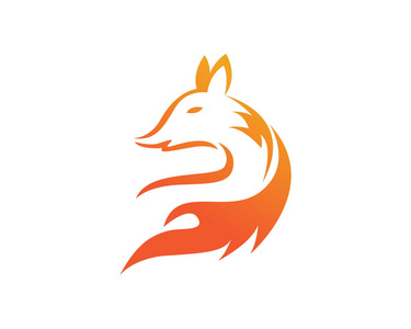 火狐动物徽标和符号模板应用程序图标