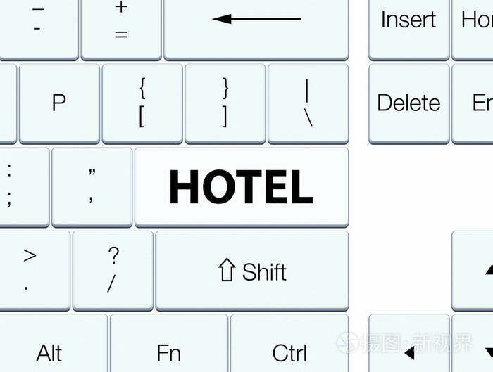 酒店白键盘按钮
