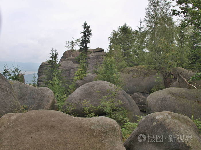 Broumov 的岩层，岩石国家自然保护区