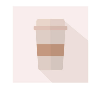 白色背景上的咖啡杯图标