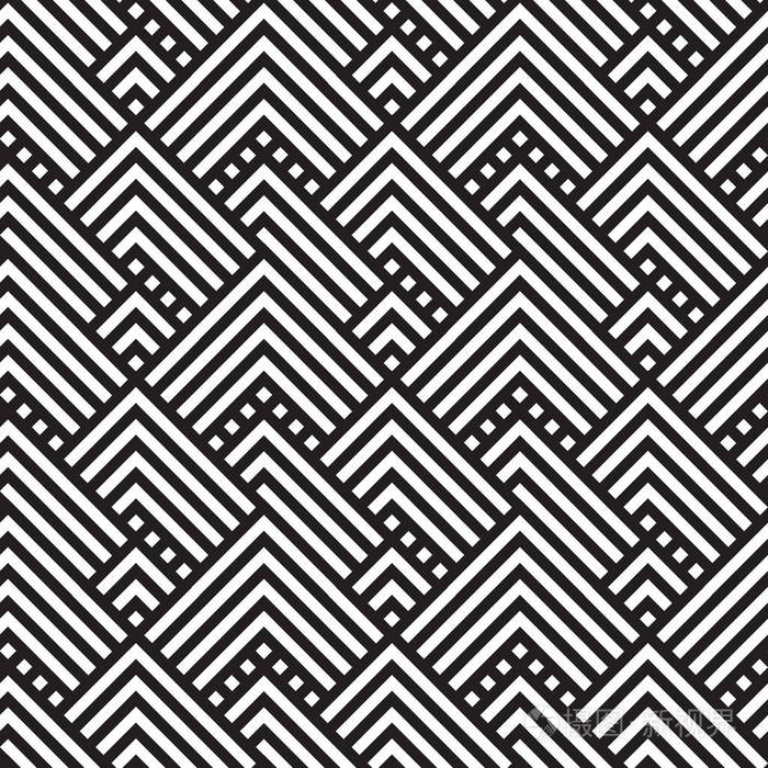 简单的几何打印.矢量三角形重复纹理