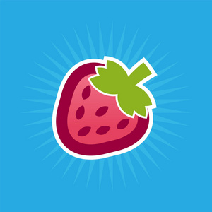 简单的草莓设计图标图片