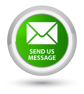 黄金消息向我们发送消息黄金绿色圆按钮照片