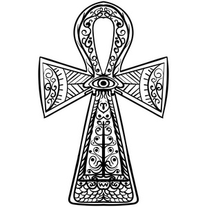 cruxansata手绘埃及象征十字照片