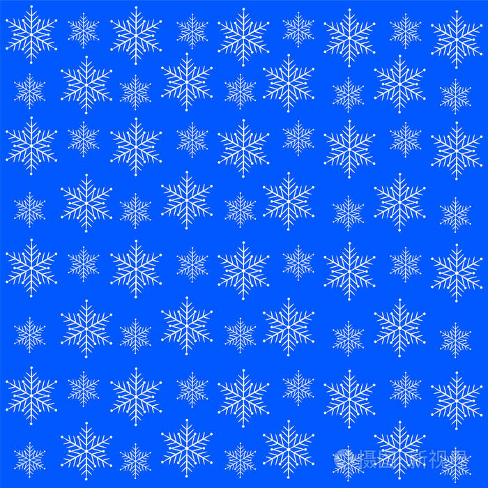白色的雪花在蓝色的背景 背景为圣诞节a插画 正版商用图片0zvs7w 摄图新视界