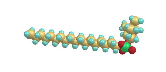 Perifosine 分子结构在白色分离