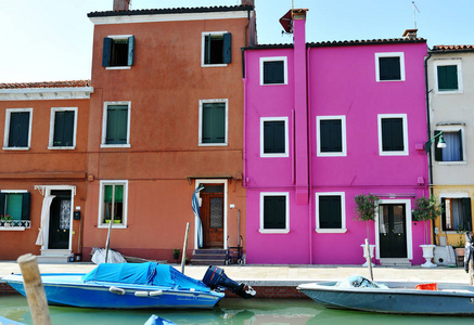意大利布拉诺岛威尼斯彩色建筑景观