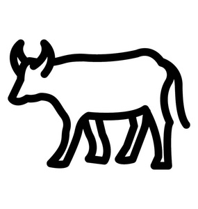 牛矢量图标