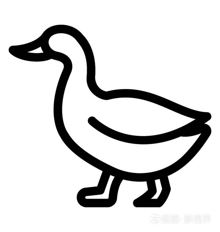 鸭矢量图标