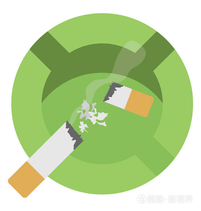 烟灰缸香烟矢量图标插画-正版商用图片0zw1f1-摄图新视界