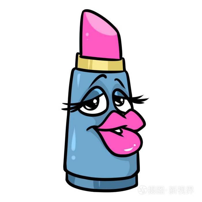 粉红唇膏卡通人物