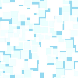抽象的正方形图案浅蓝色几何背景上访随机方格几何