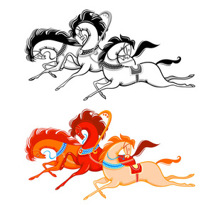 古代三驾马车图片